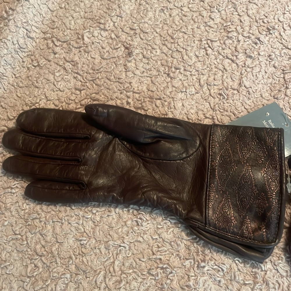 🌸NWT GRANDOE Womens Italian Leather Gloves - size 7 Small - Picture 6 of 11
